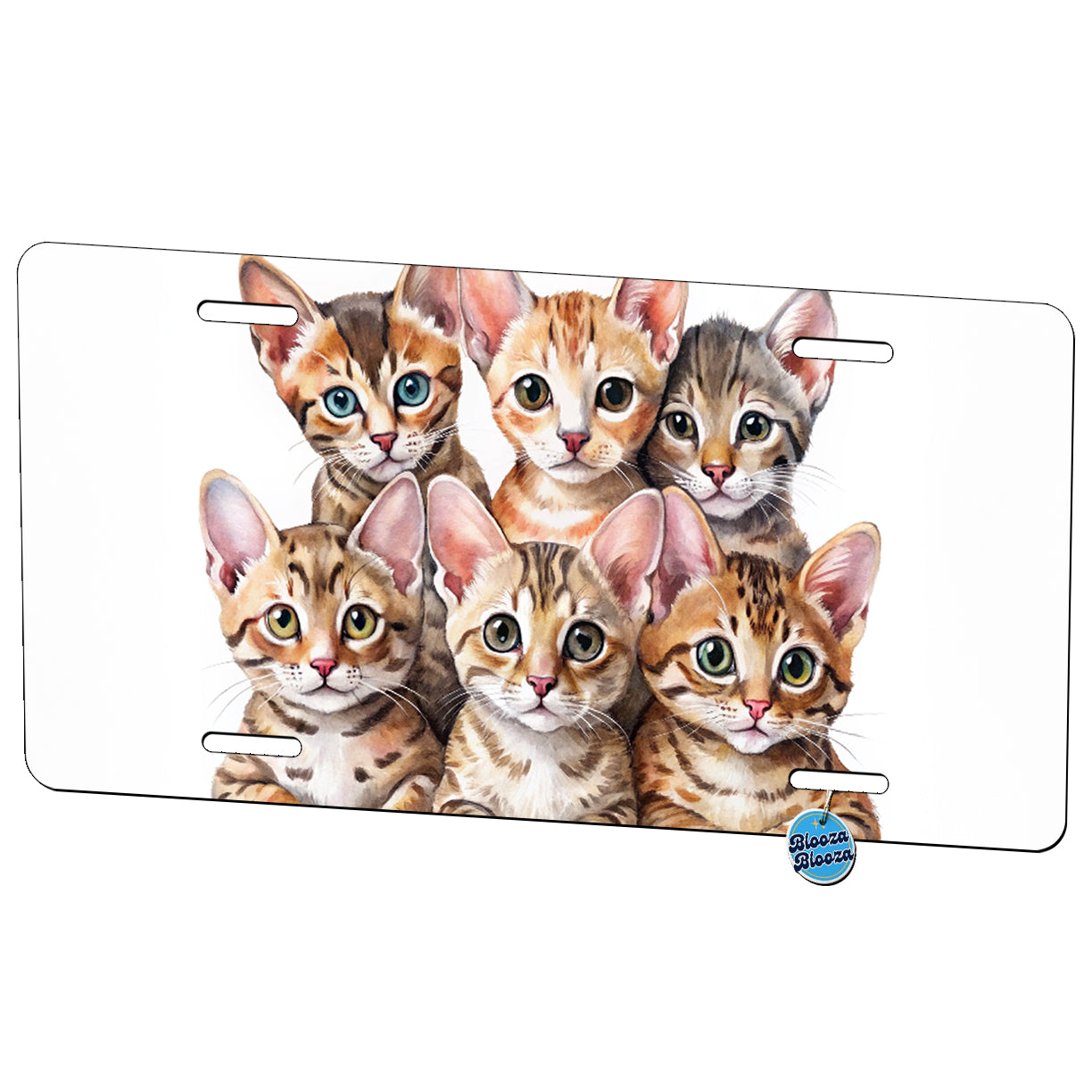 Sweet Ocicat Cats Metal Vanity Novelty Tag License Plate for Trucks Cars SUVs