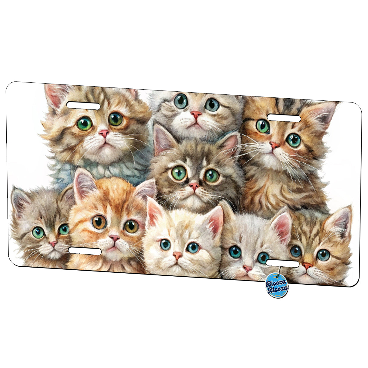Sweet Selkirk Rex Cats Metal Vanity Novelty Tag License Plate for Trucks Cars SUVs