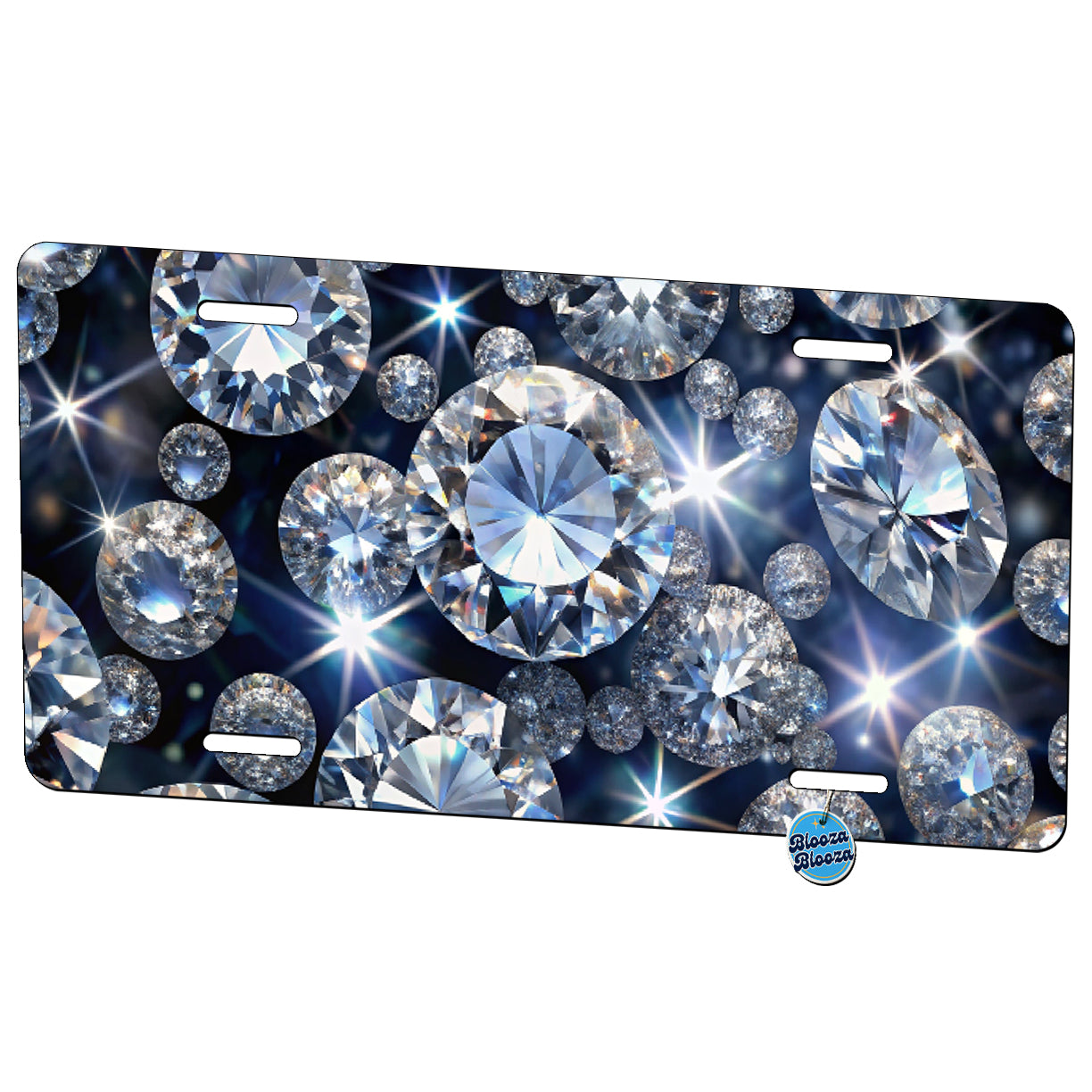 Lots Of Diamonds Metal Vanity Novelty Tag License Plate for Trucks Cars SUVs