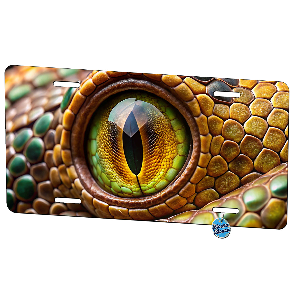 Close-Up Of a Snake's Eye Reptile Metal Vanity Novelty Tag License Plate for Trucks Cars SUVs