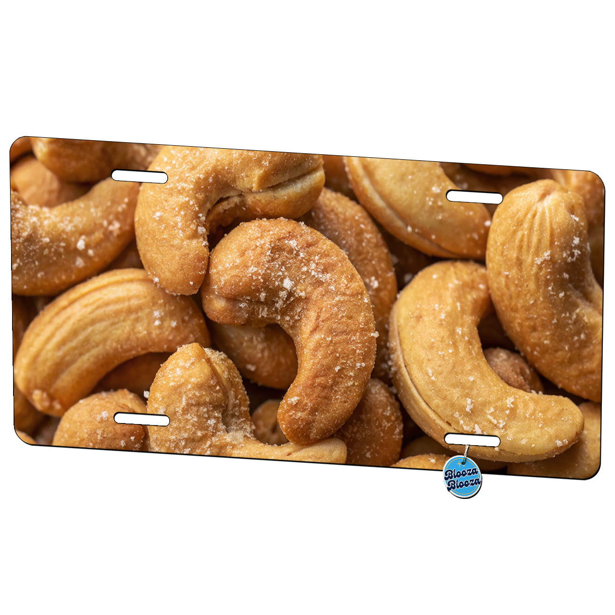 Roasted Salted Cashews Nuts Metal Vanity Novelty Tag License Plate for Trucks Cars SUVs