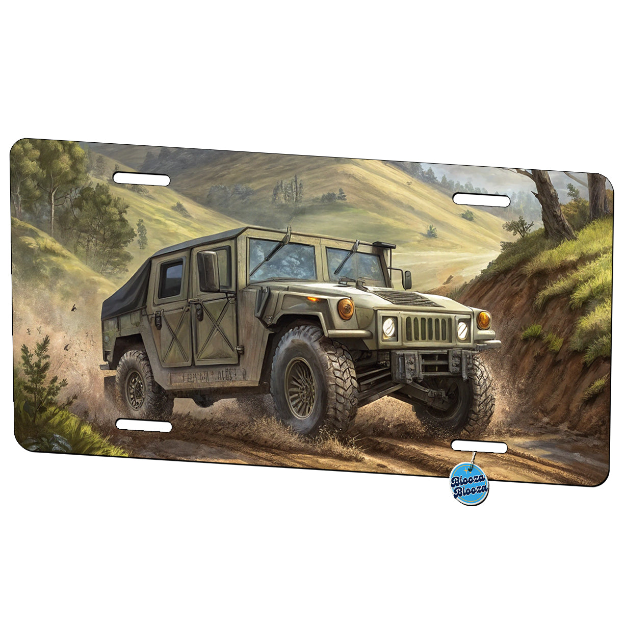 US Army Military Humvee Metal Vanity Novelty Tag License Plate for Trucks Cars SUVs
