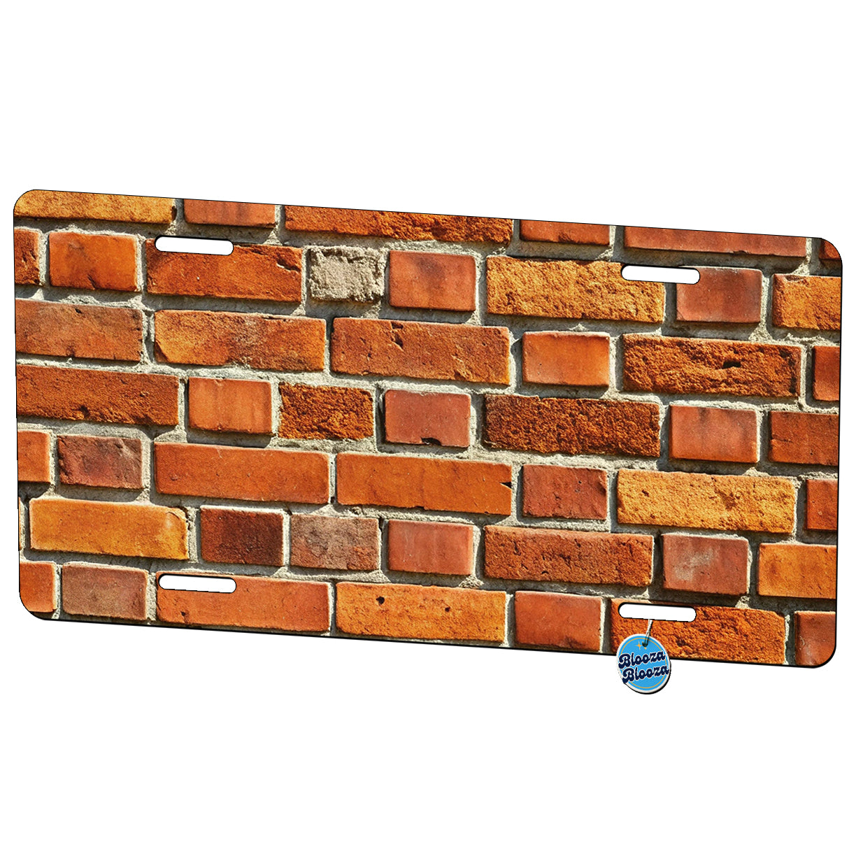 Brick Wall Pattern Metal Vanity Novelty Tag License Plate for Trucks Cars SUVs