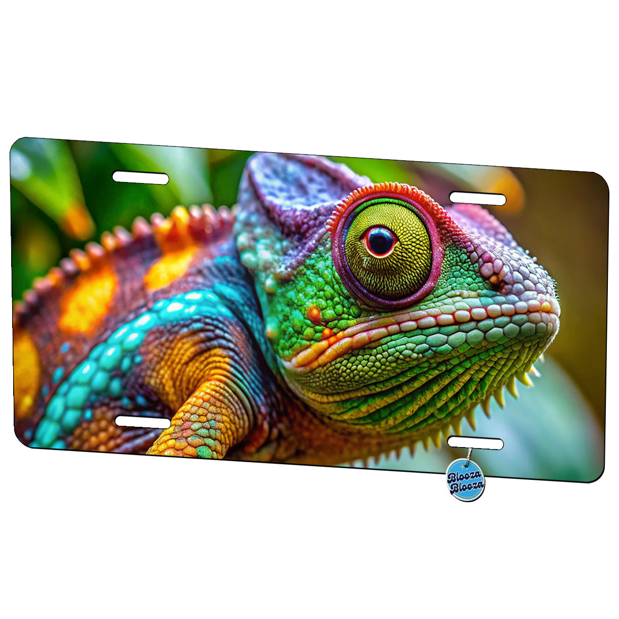 Chameleon Lizard Reptile Metal Vanity Novelty Tag License Plate for Trucks Cars SUVs