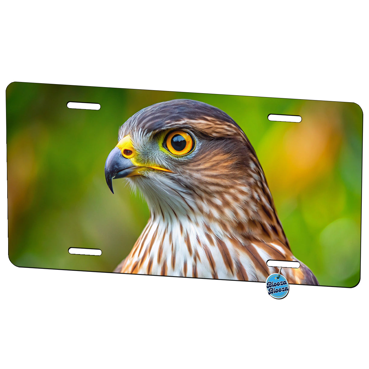 Cooper's Hawk Raptor Bird Of Prey Metal Vanity Novelty Tag License Plate for Trucks Cars SUVs