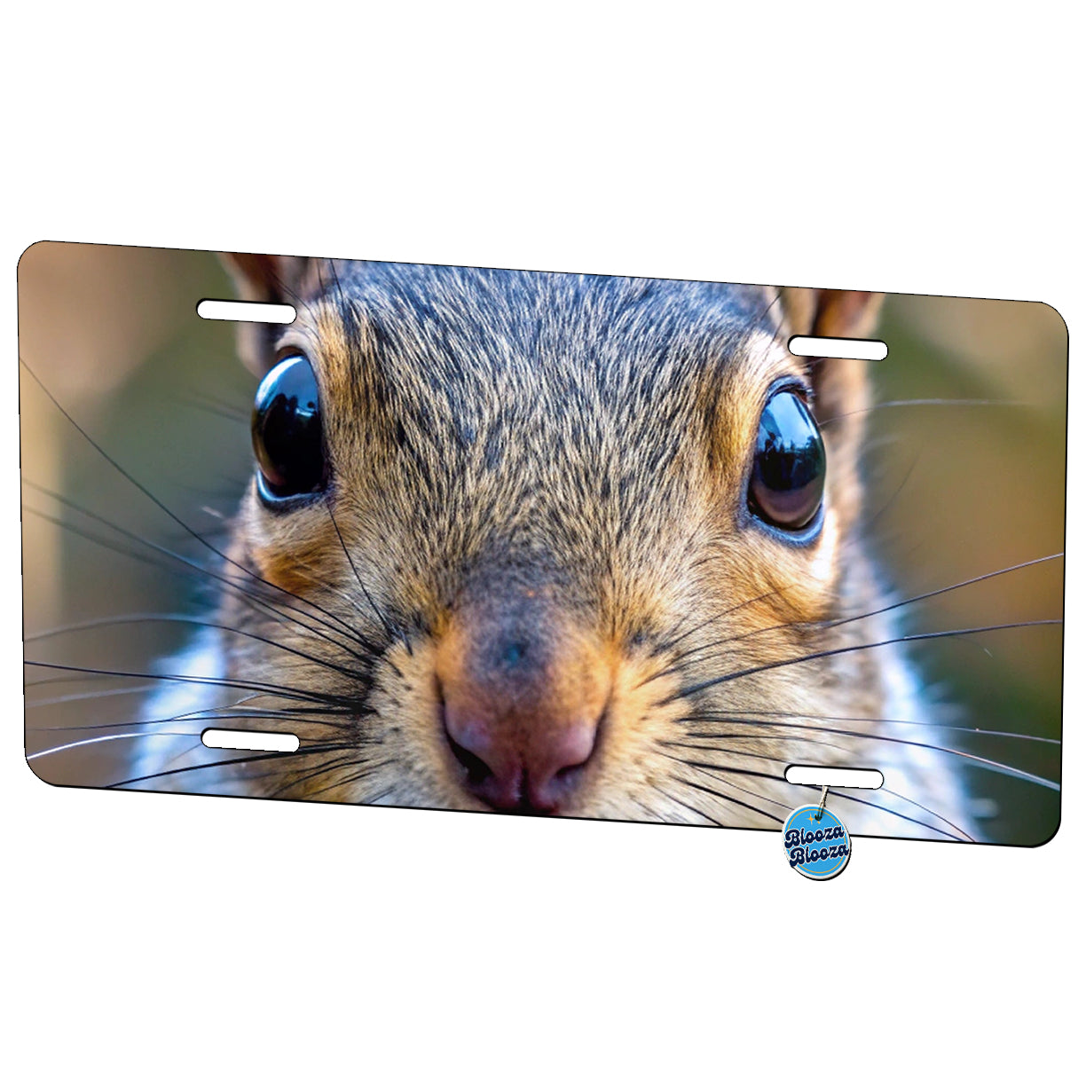 Gray Squirrel Face Metal Vanity Novelty Tag License Plate for Trucks Cars SUVs