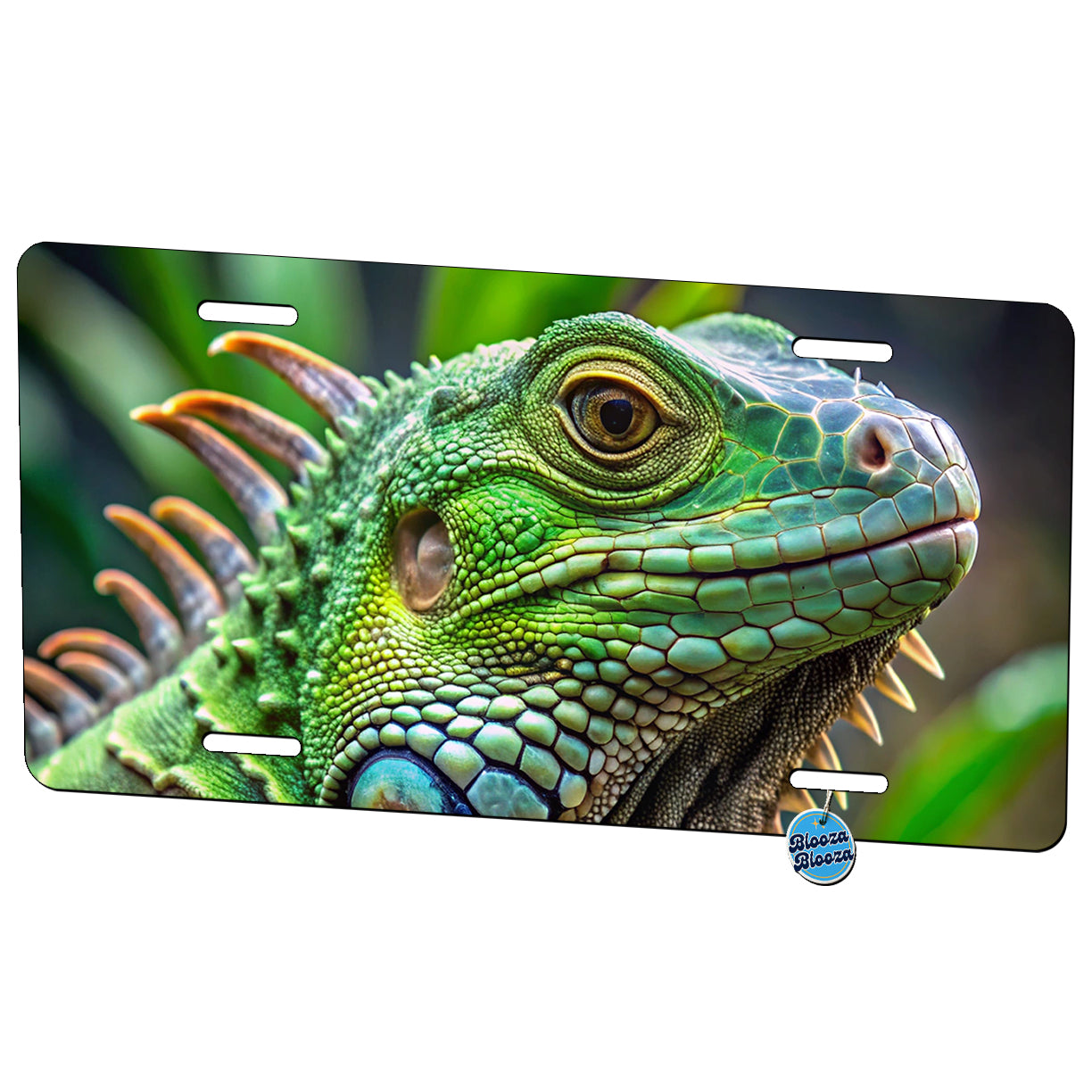 Green Iguana Lizard Reptile Metal Vanity Novelty Tag License Plate for Trucks Cars SUVs