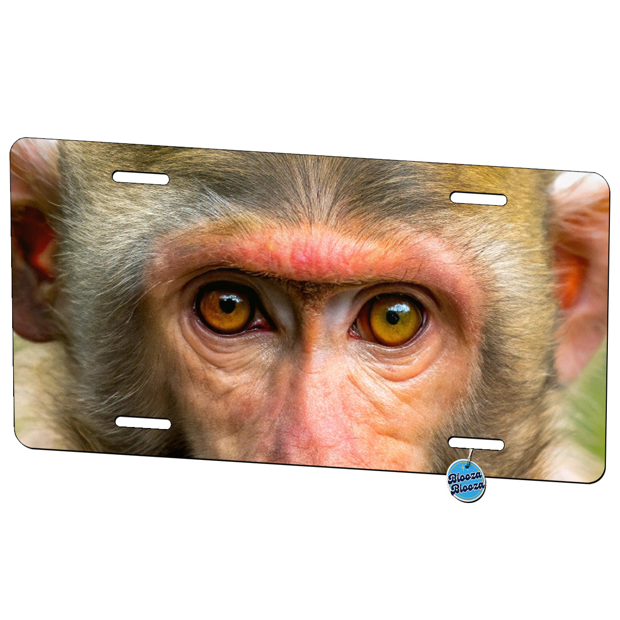 Rhesus Macaque Monkey Metal Vanity Novelty Tag License Plate for Trucks Cars SUVs