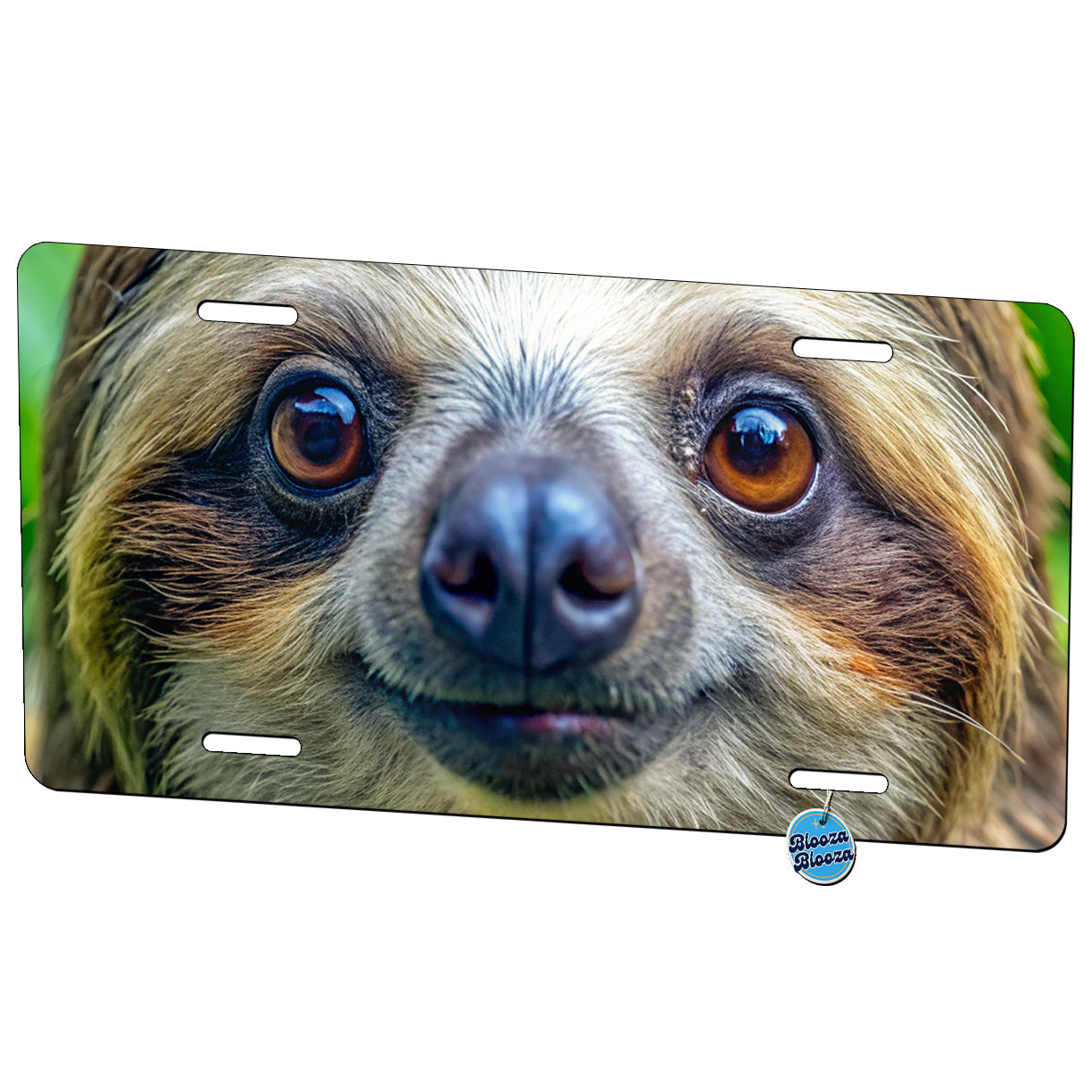 Sloth Face Metal Vanity Novelty Tag License Plate for Trucks Cars SUVs