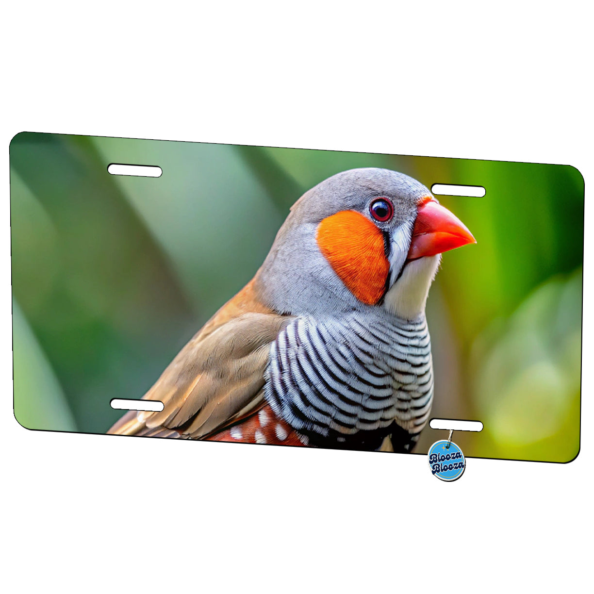 Zebra Finch Backyard Bird Metal Vanity Novelty Tag License Plate for Trucks Cars SUVs