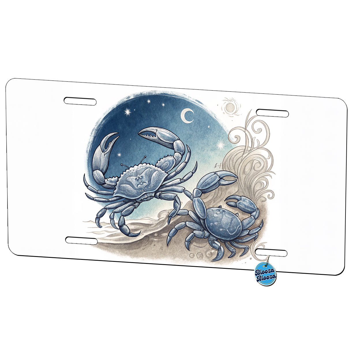 Zodiac Horoscope Symbol Cancer Crab Metal Vanity Novelty Tag License Plate for Trucks Cars SUVs