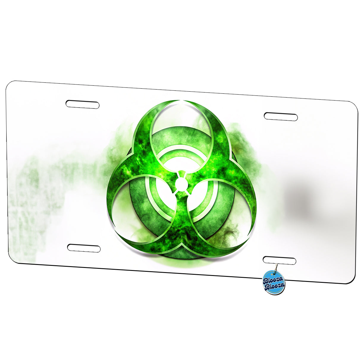 Zombie Outbreak Green Toxic Symbol Metal Vanity Novelty Tag License Plate for Trucks Cars SUVs