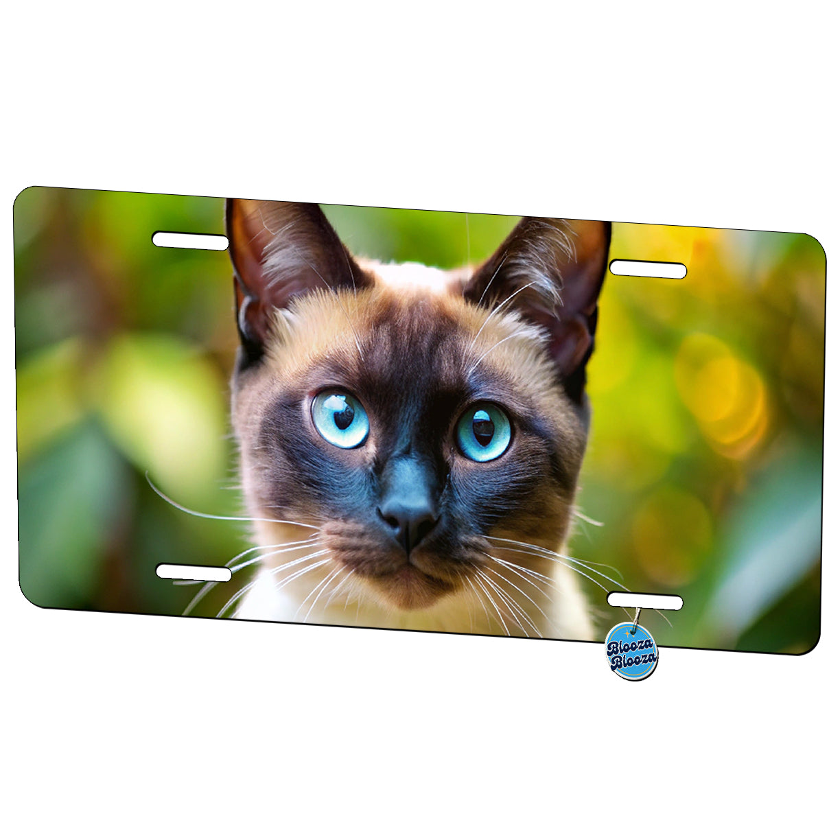 Siamese Cat Photo Metal Vanity Novelty Tag License Plate for Trucks Cars SUVs