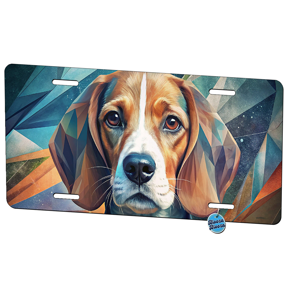 Beagle Dog Abstract Stylized Art Metal Vanity Novelty Tag License Plate for Trucks Cars SUVs