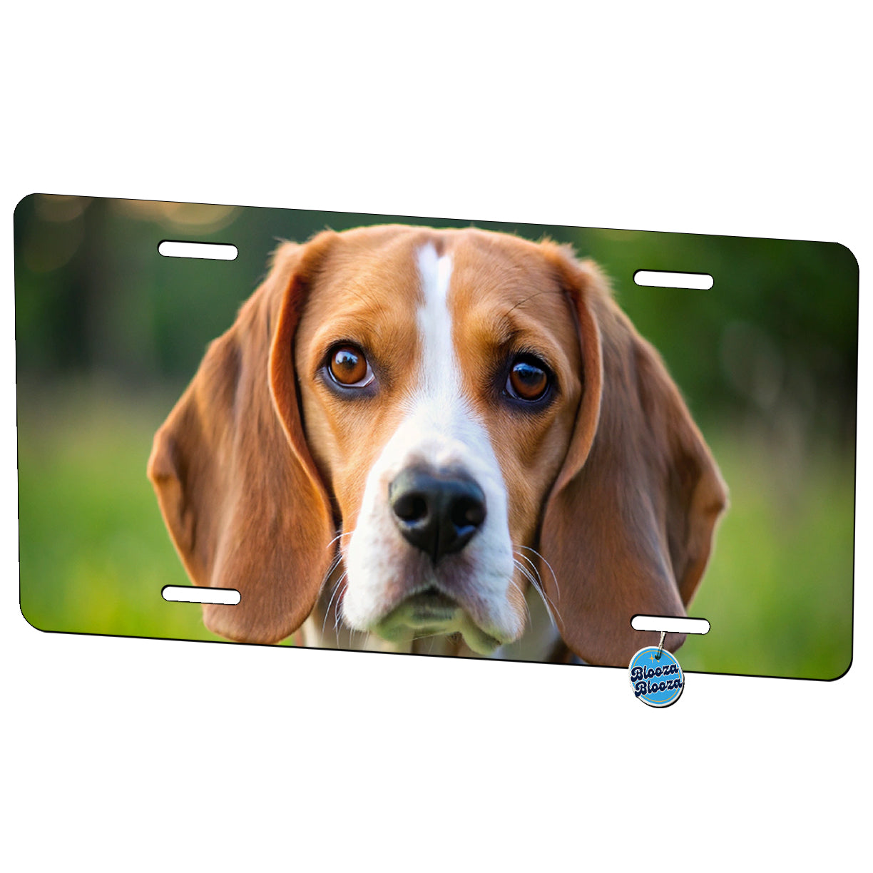 Beagle Dog Photo Metal Vanity Novelty Tag License Plate for Trucks Cars SUVs