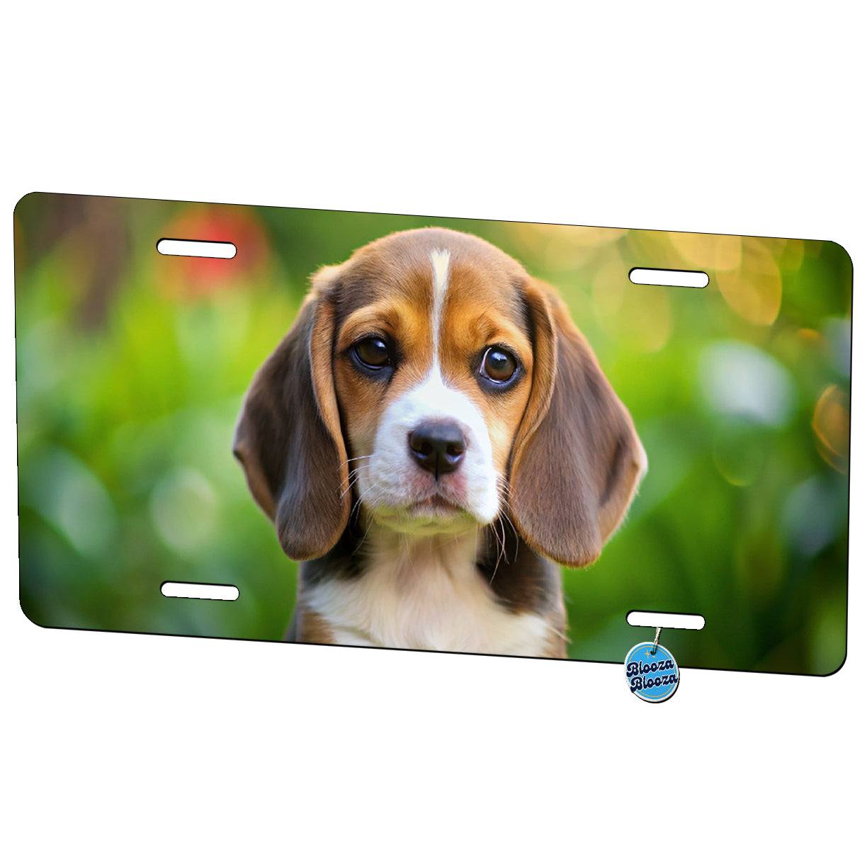 Beagle Dog Puppy Photo Metal Vanity Novelty Tag License Plate for Trucks Cars SUVs