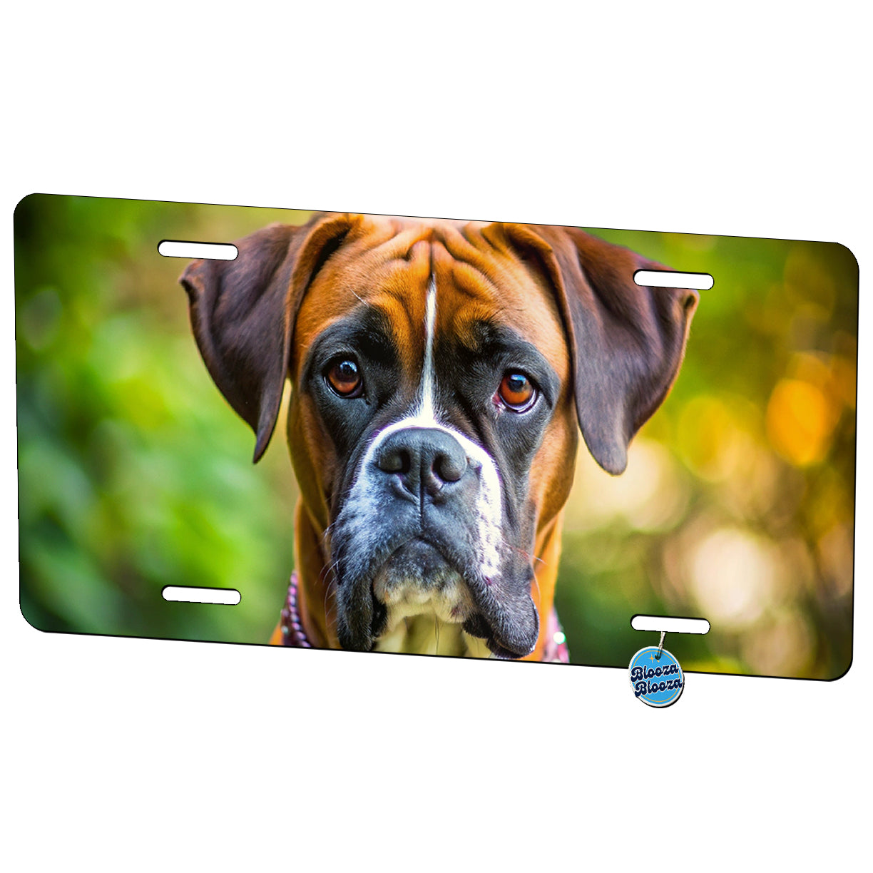 Boxer Dog Photo Metal Vanity Novelty Tag License Plate for Trucks Cars SUVs
