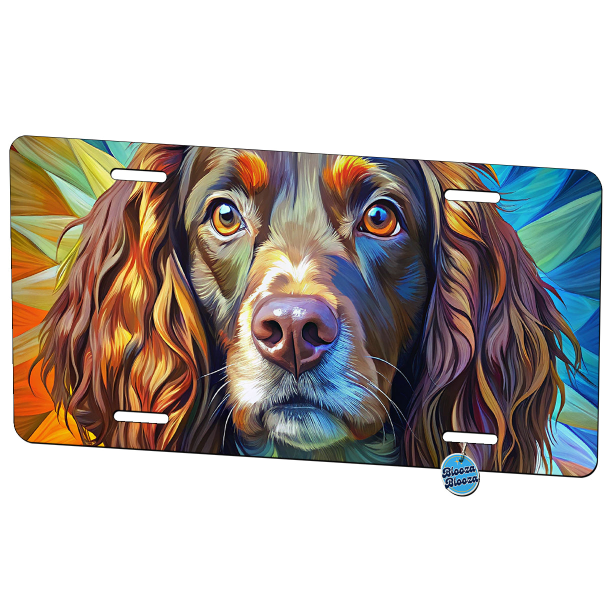 Boykin Spaniel Dog Pop Art Metal Vanity Novelty Tag License Plate for Trucks Cars SUVs