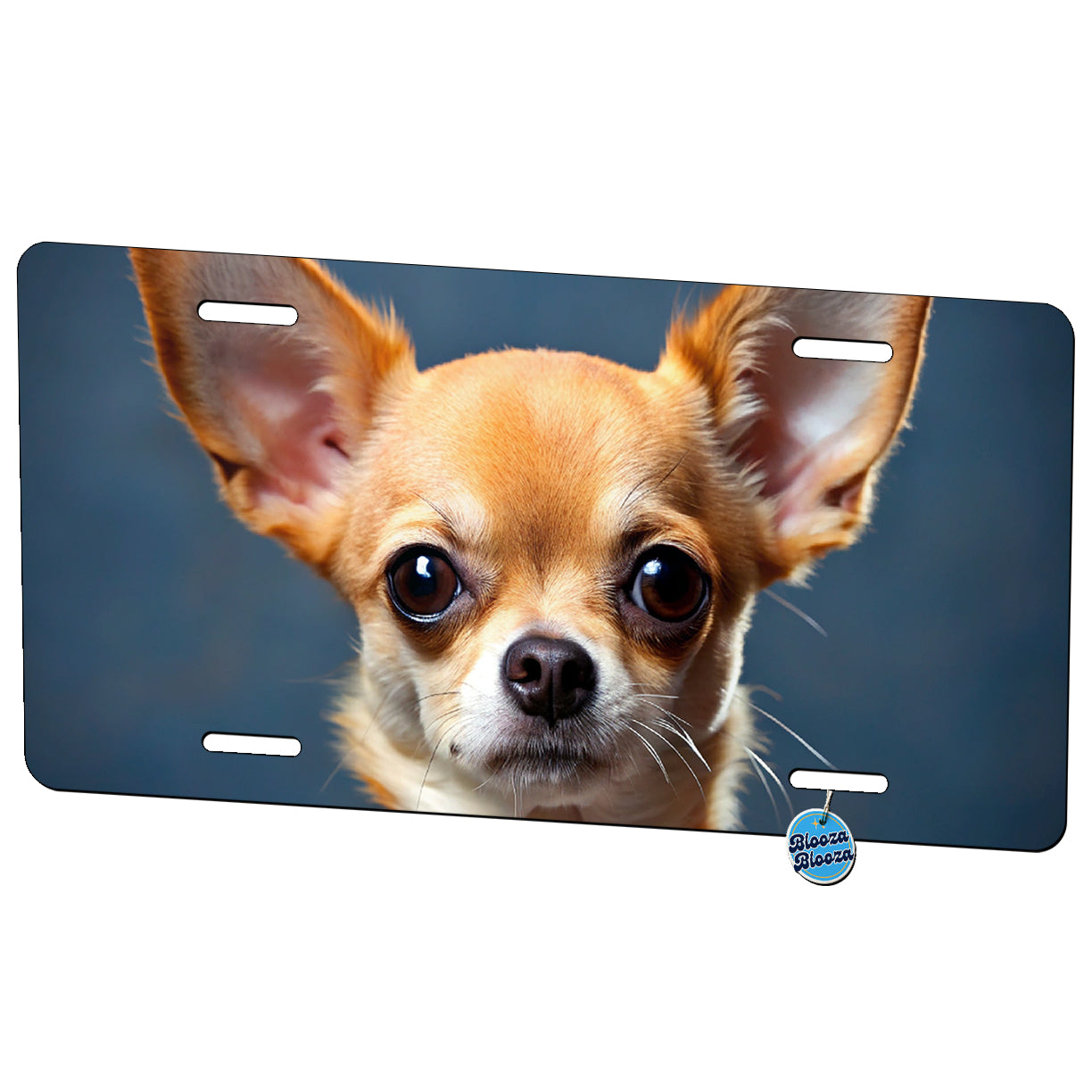 Chihuahua Dog Photo Metal Vanity Novelty Tag License Plate for Trucks Cars SUVs