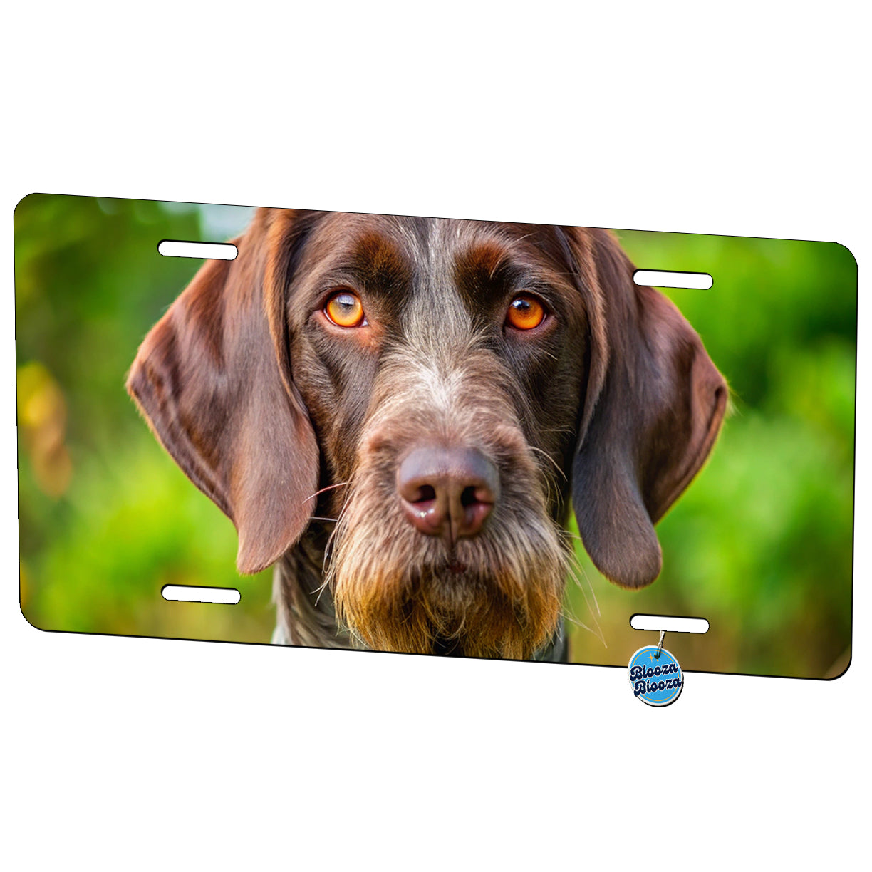 German Wirehaired Pointer Dog Photo Metal Vanity Novelty Tag License Plate for Trucks Cars SUVs