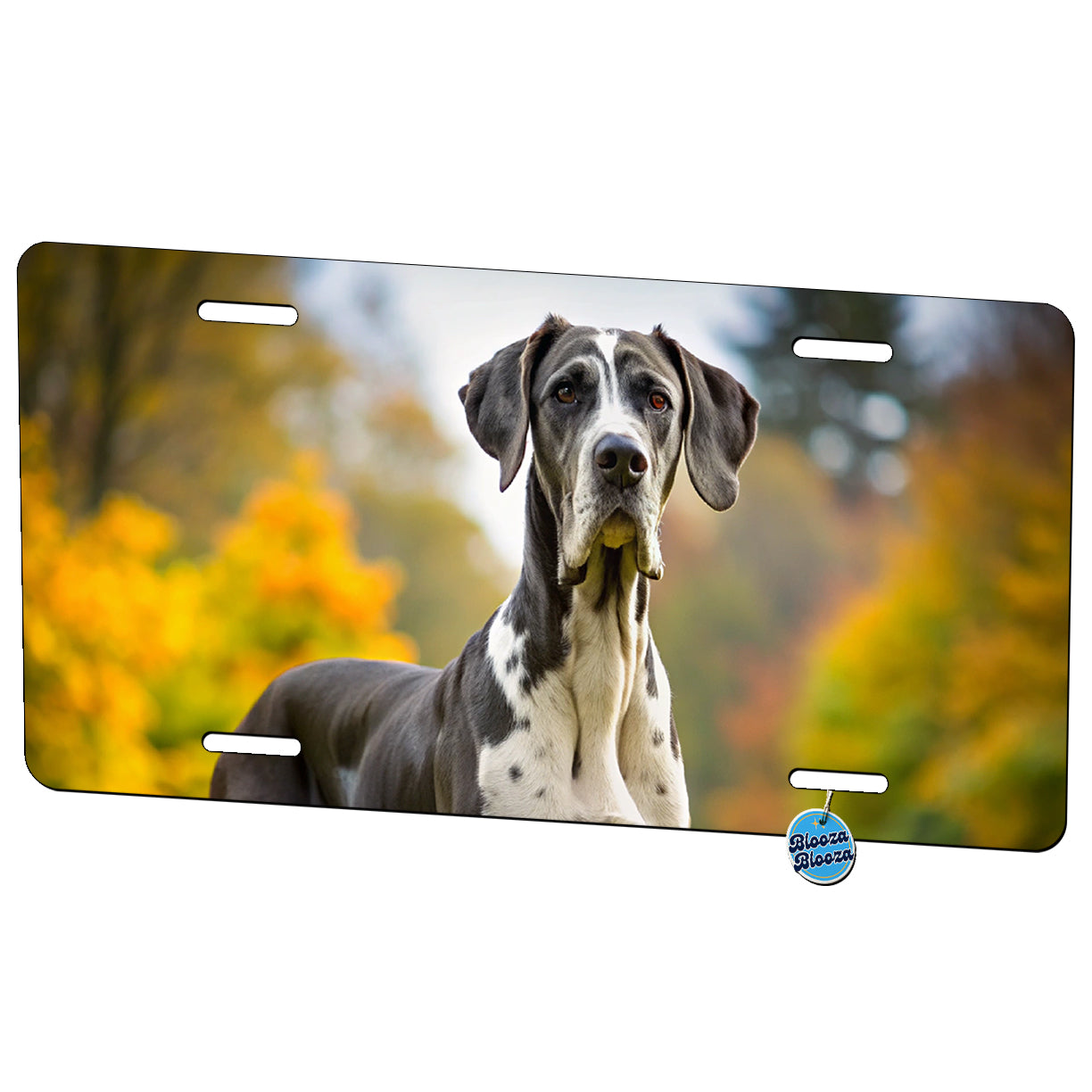 Great Dane Dog Photo Metal Vanity Novelty Tag License Plate for Trucks Cars SUVs