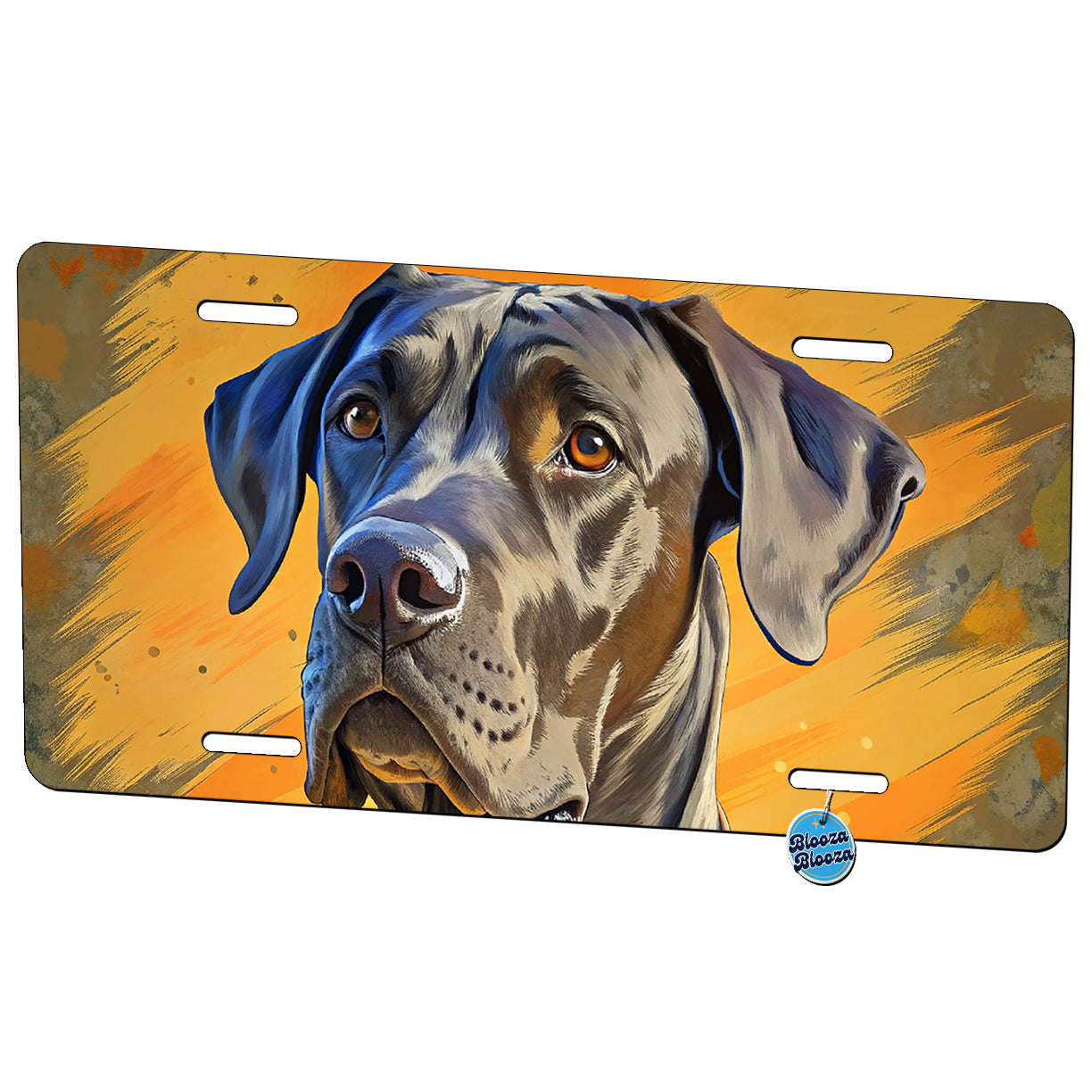 Great Dane Dog Pop Art Metal Vanity Novelty Tag License Plate for Trucks Cars SUVs