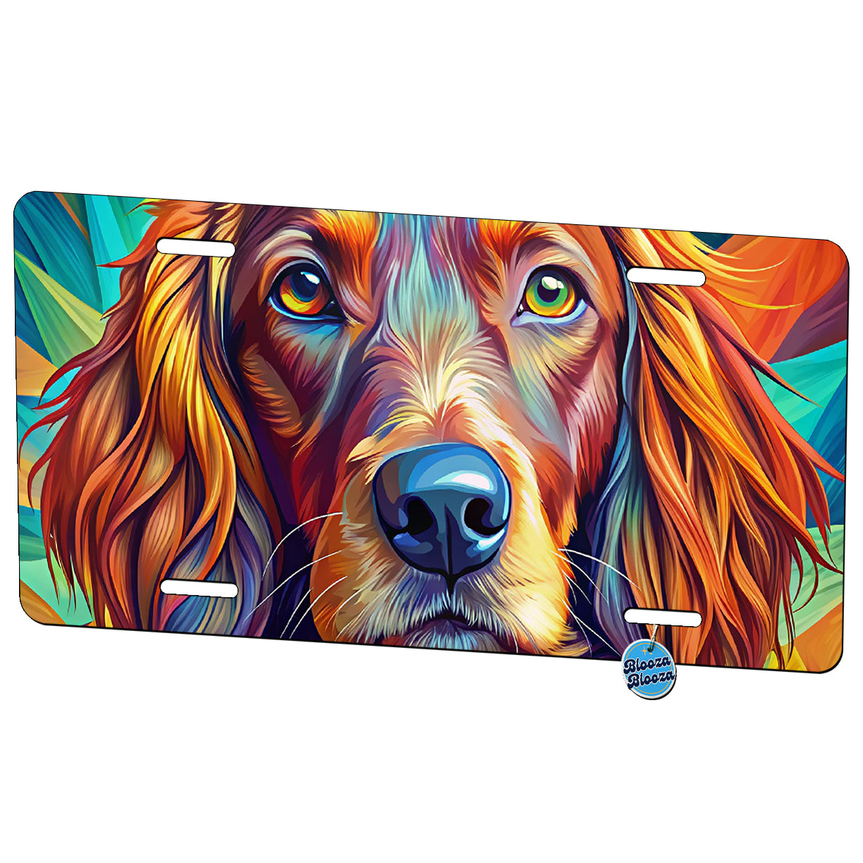 Irish Setter Dog Pop Art Metal Vanity Novelty Tag License Plate for Trucks Cars SUVs
