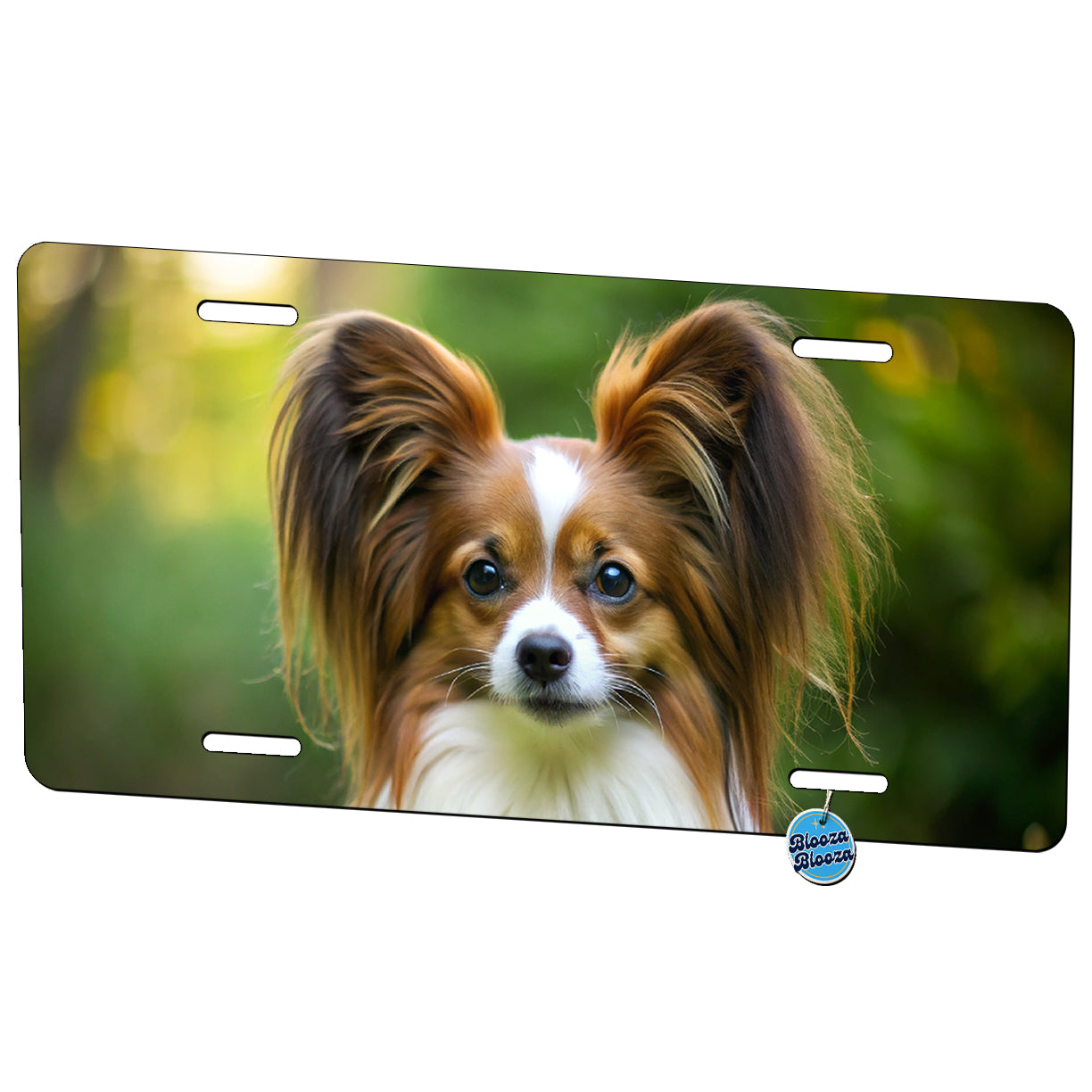 Papillion Dog Photo Metal Vanity Novelty Tag License Plate for Trucks Cars SUVs