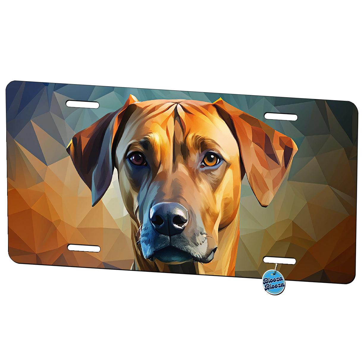 Rhodesian Ridgeback Dog Abstract Stylized Art Metal Vanity Novelty Tag License Plate for Trucks Cars SUVs