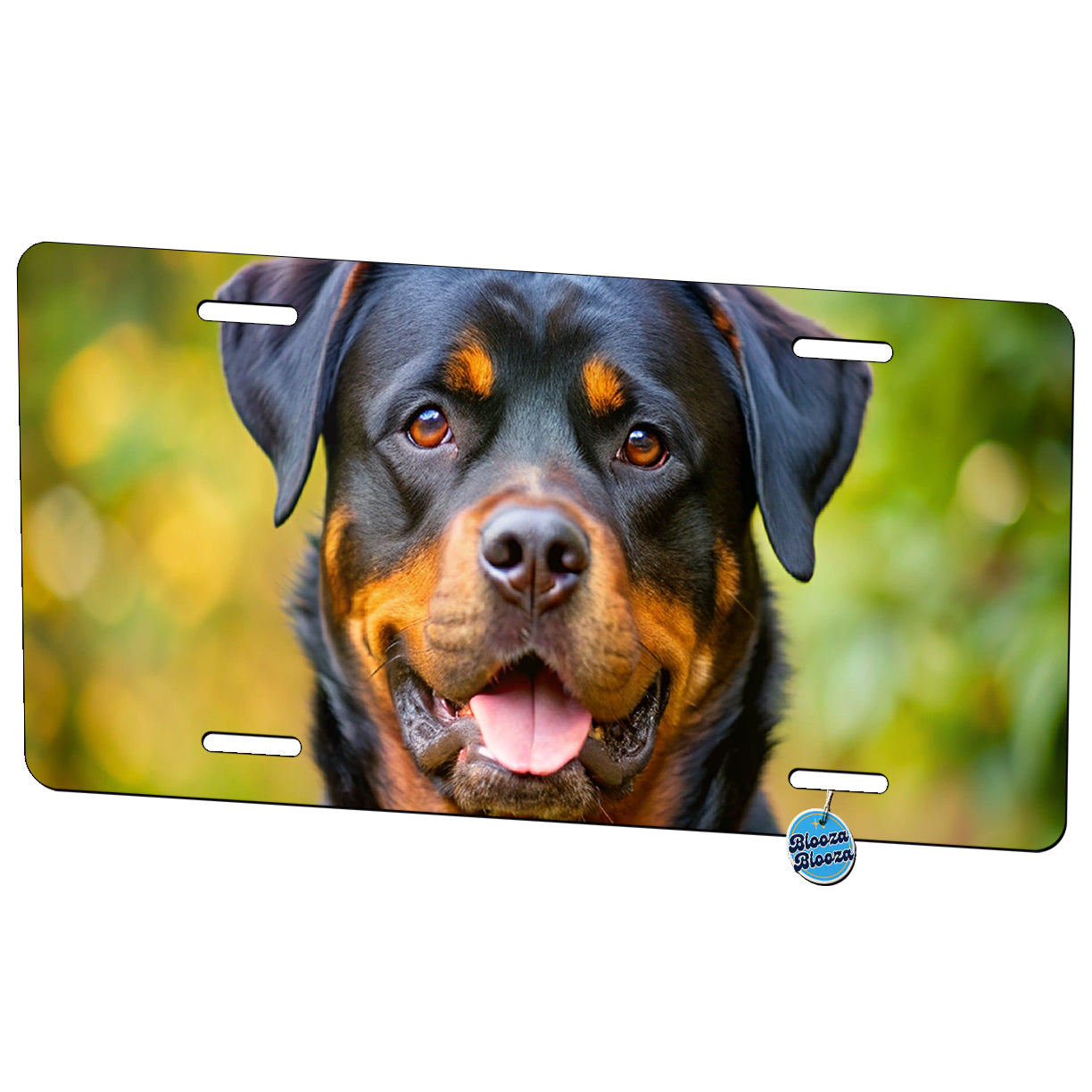 Rottweiler Dog Photo Metal Vanity Novelty Tag License Plate for Trucks Cars SUVs