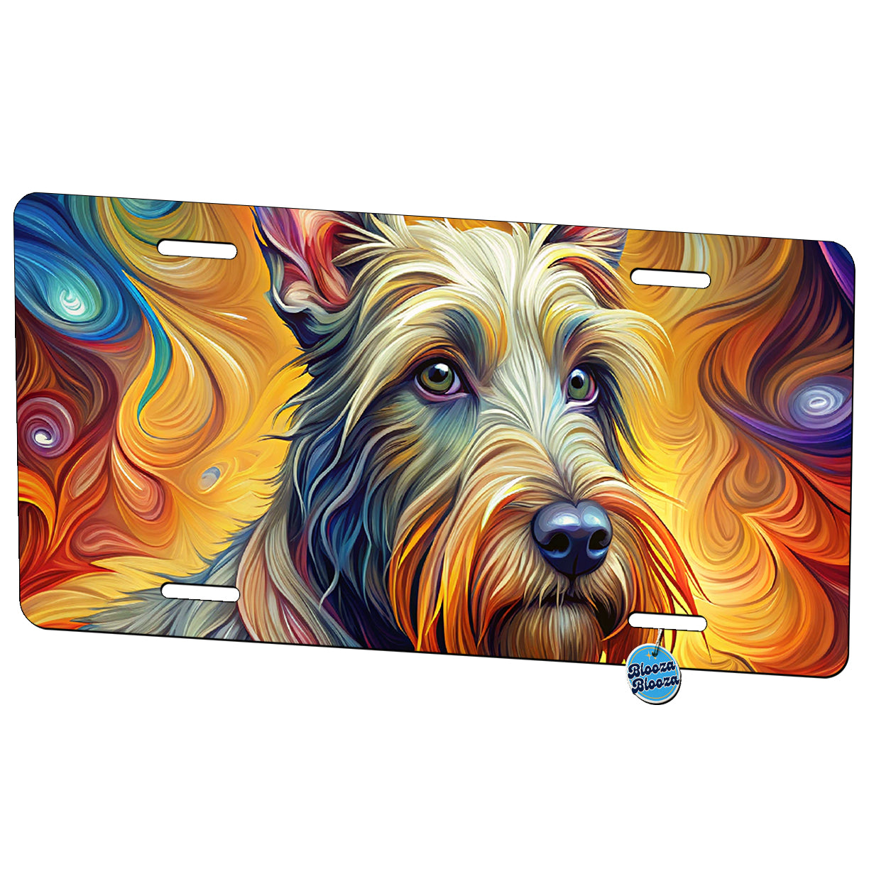 Scottish Terrier Dog Expressionism Art Metal Vanity Novelty Tag License Plate for Trucks Cars SUVs