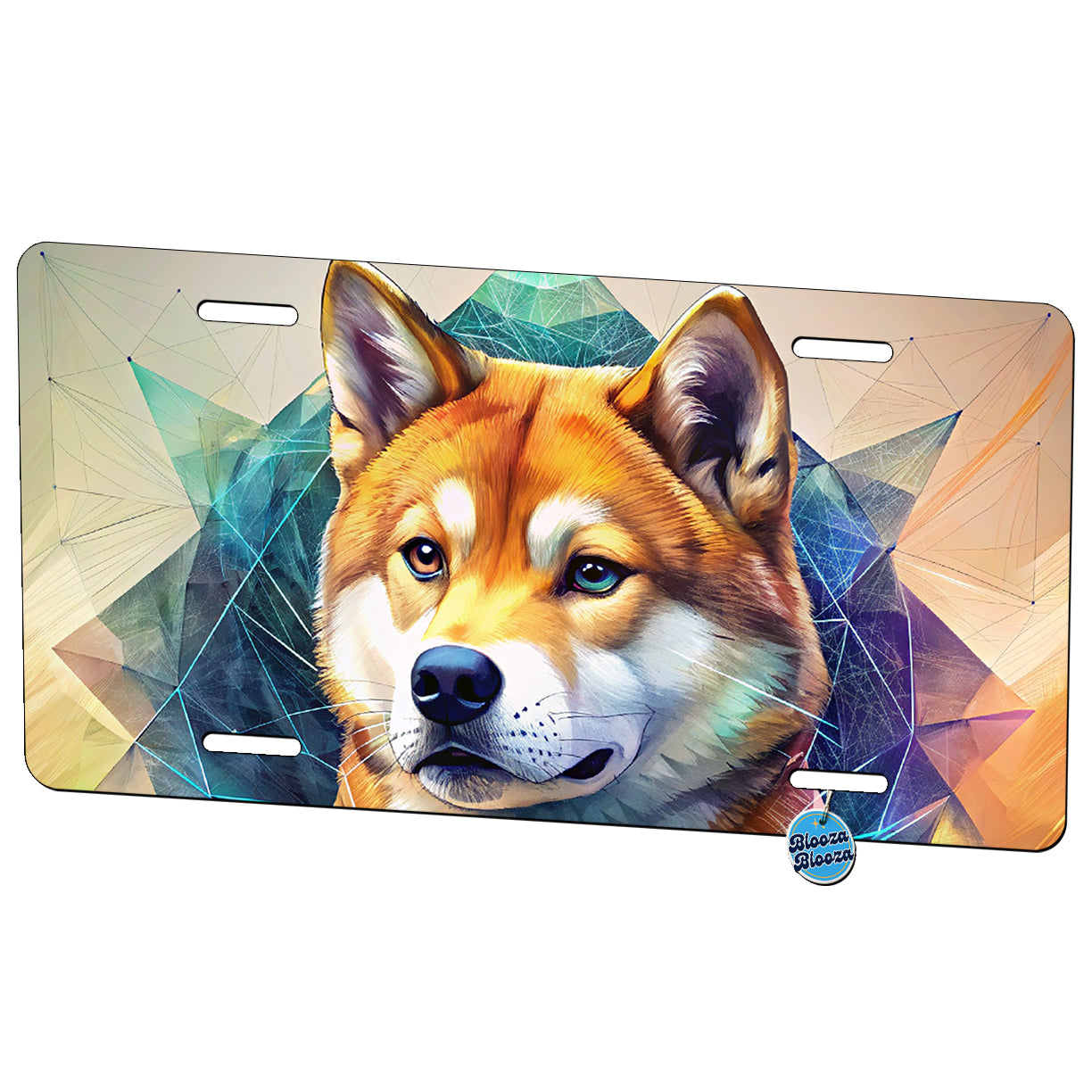 Shiba Inu Dog Contemporary Art Metal Vanity Novelty Tag License Plate for Trucks Cars SUVs