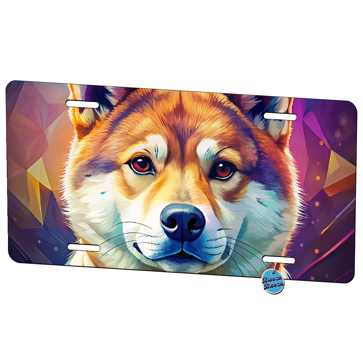 Shiba Inu Dog Pop Art Metal Vanity Novelty Tag License Plate for Trucks Cars SUVs