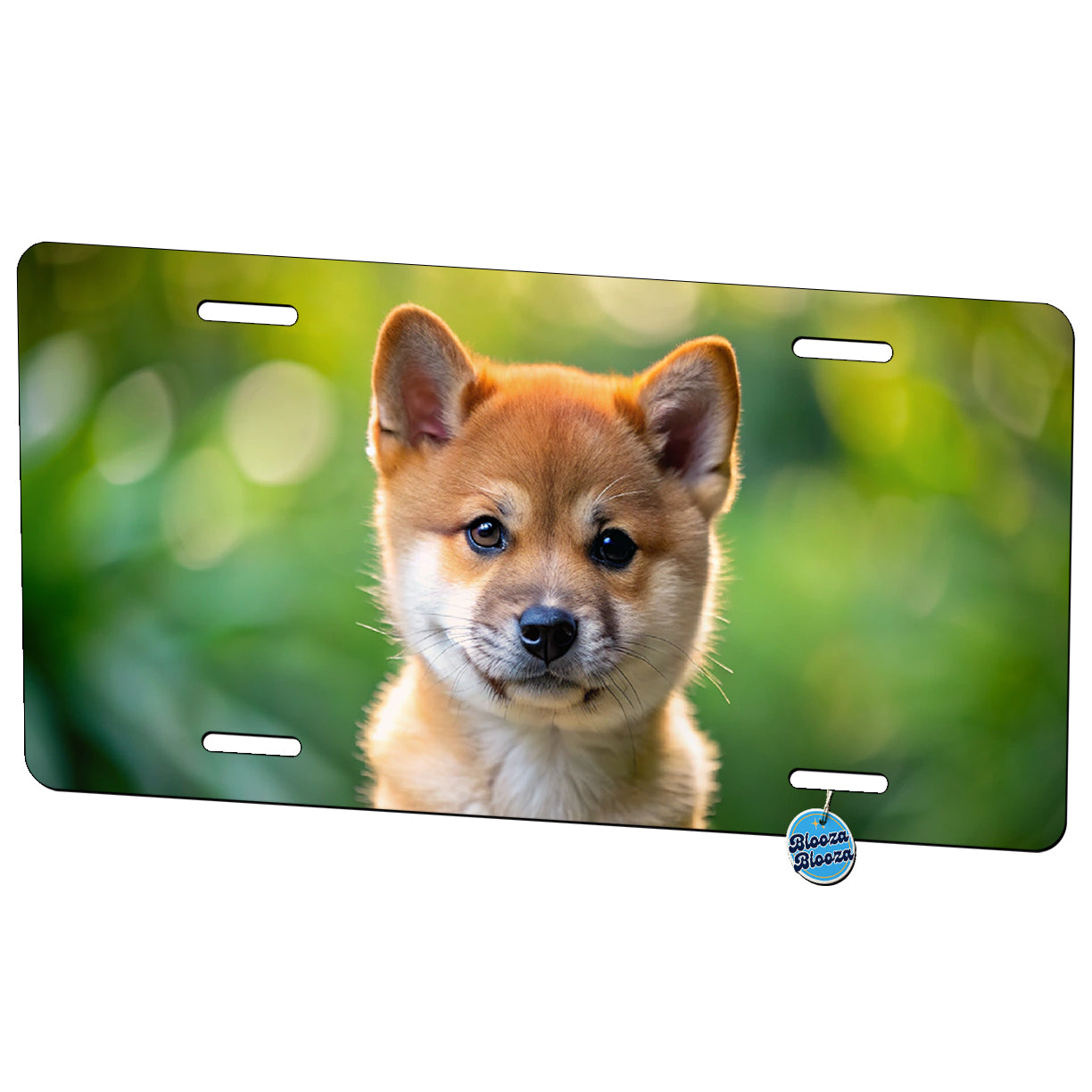Shiba Inu Dog Puppy Photo Metal Vanity Novelty Tag License Plate for Trucks Cars SUVs