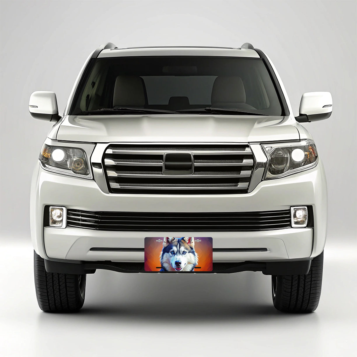 Siberian Husky Dog Pop Art Metal Vanity Novelty Tag License Plate for Trucks Cars SUVs