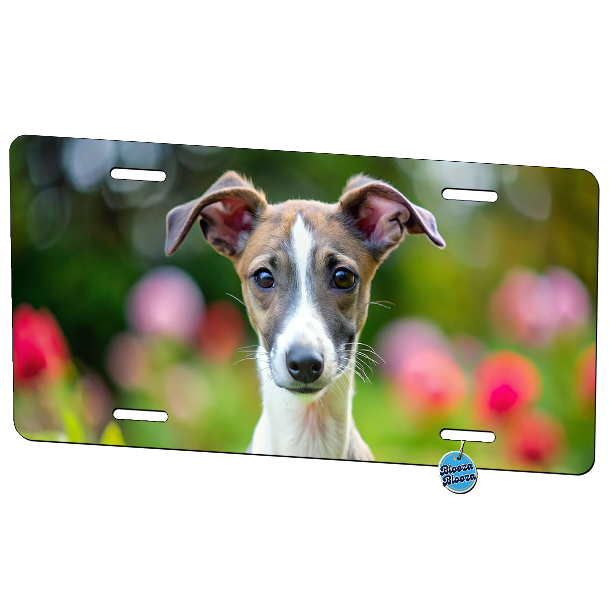 Whippet Dog Puppy Photo Metal Vanity Novelty Tag License Plate for Trucks Cars SUVs