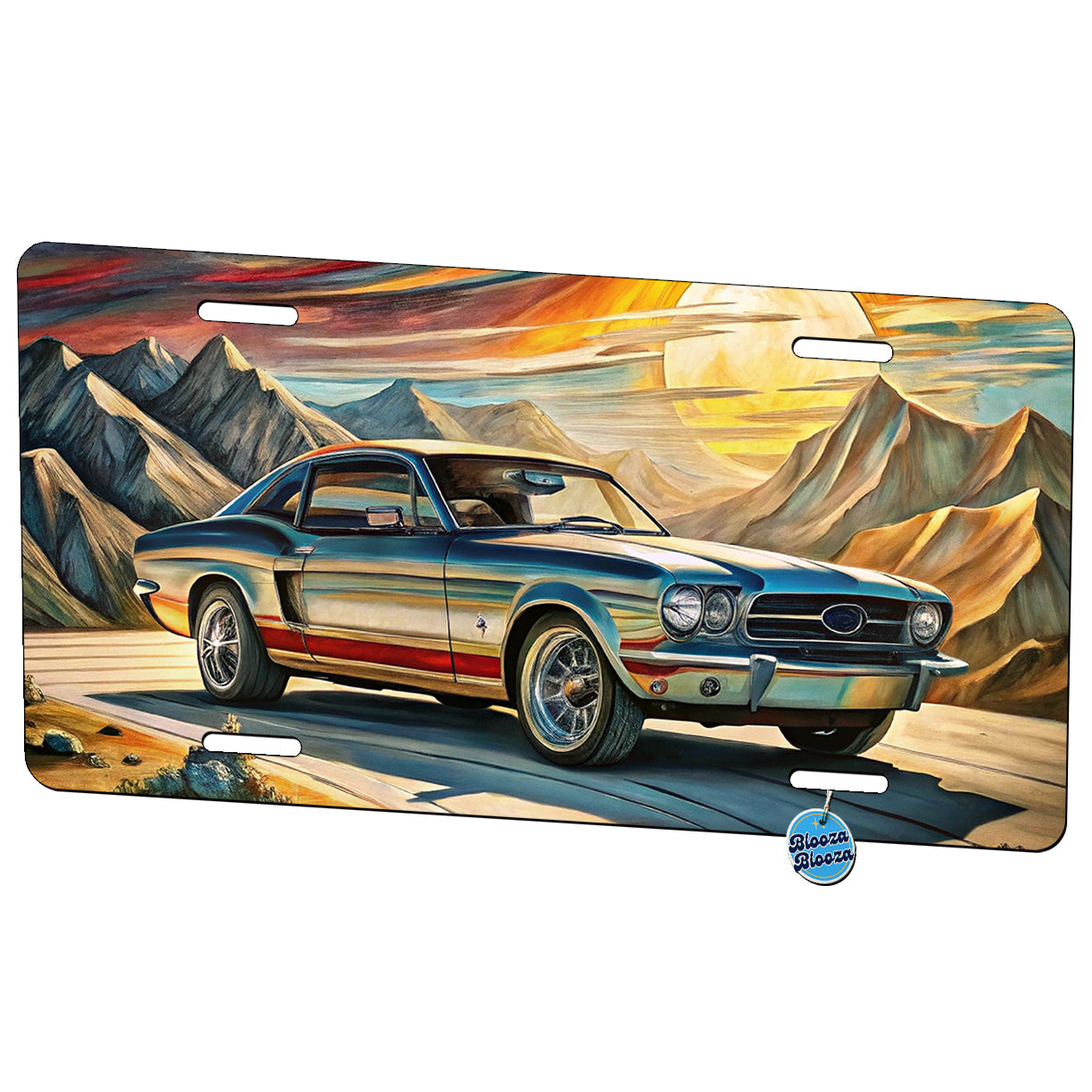 Classic Retro Muscle Car Art Metal Vanity Novelty Tag License Plate for Trucks Cars SUVs