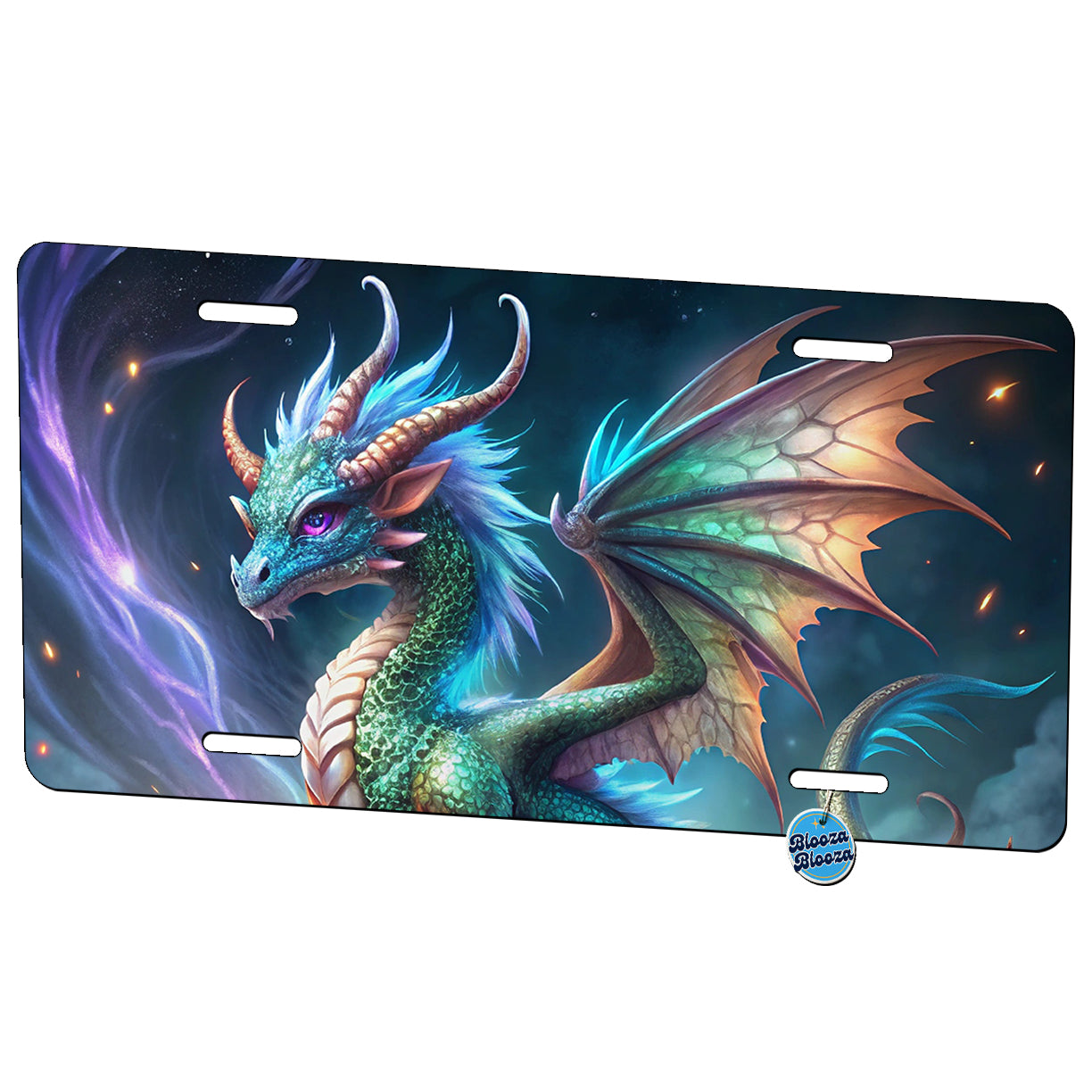 Magical Dragon Metal Vanity Novelty Tag License Plate for Trucks Cars SUVs