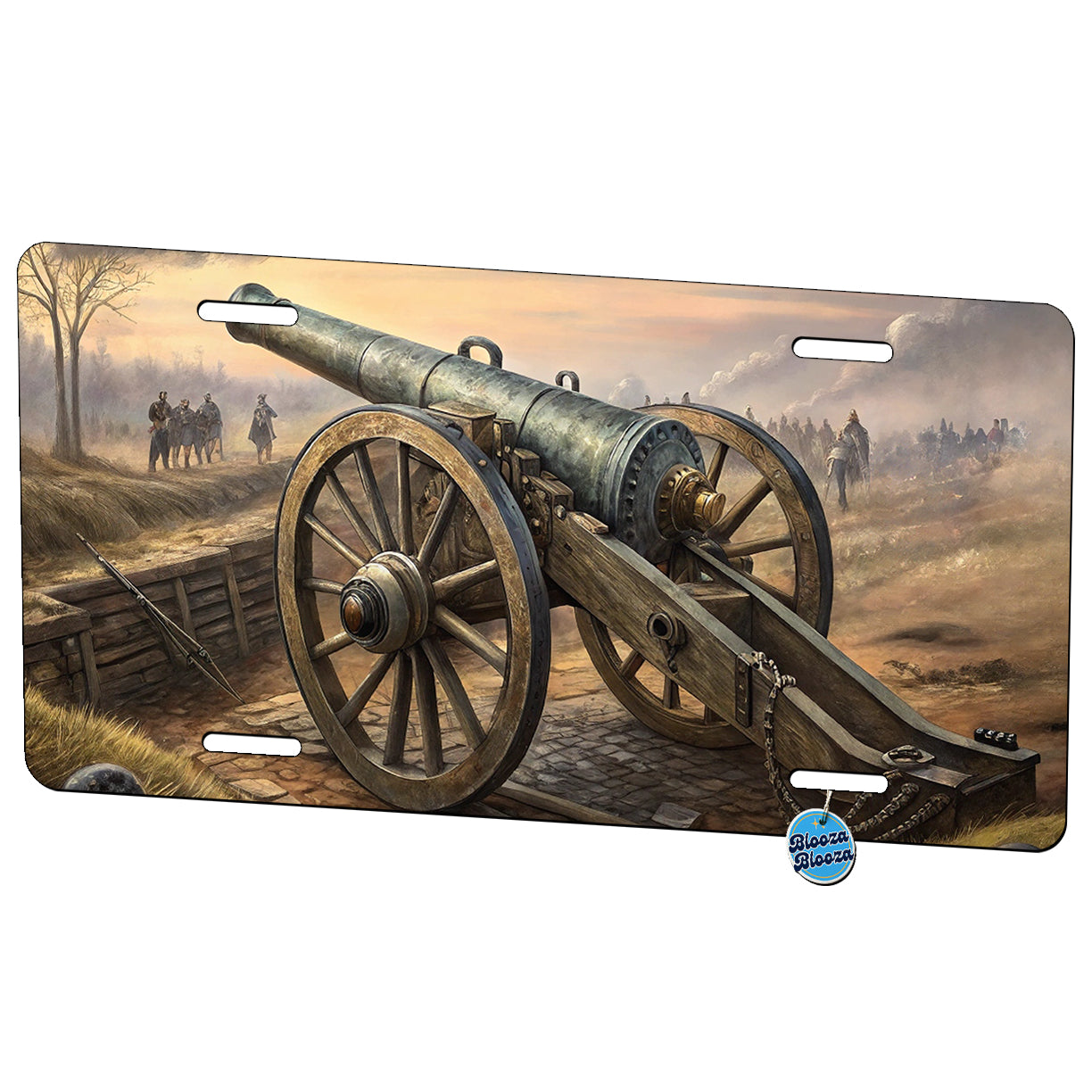 US Civil War Military Canon Metal Vanity Novelty Tag License Plate for Trucks Cars SUVs