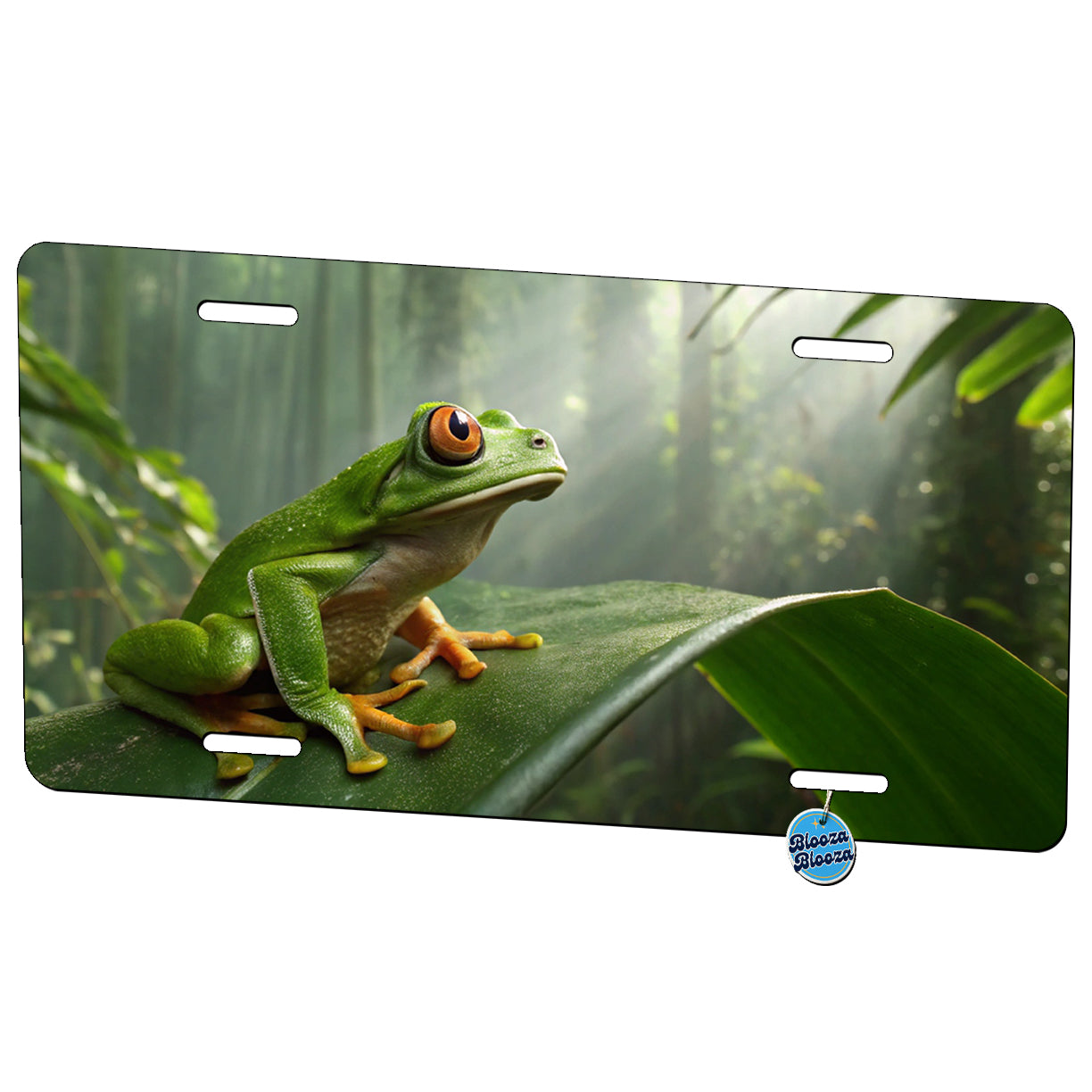 Puerto Rico Frog Cute Metal Vanity Novelty Tag License Plate for Trucks Cars SUVs