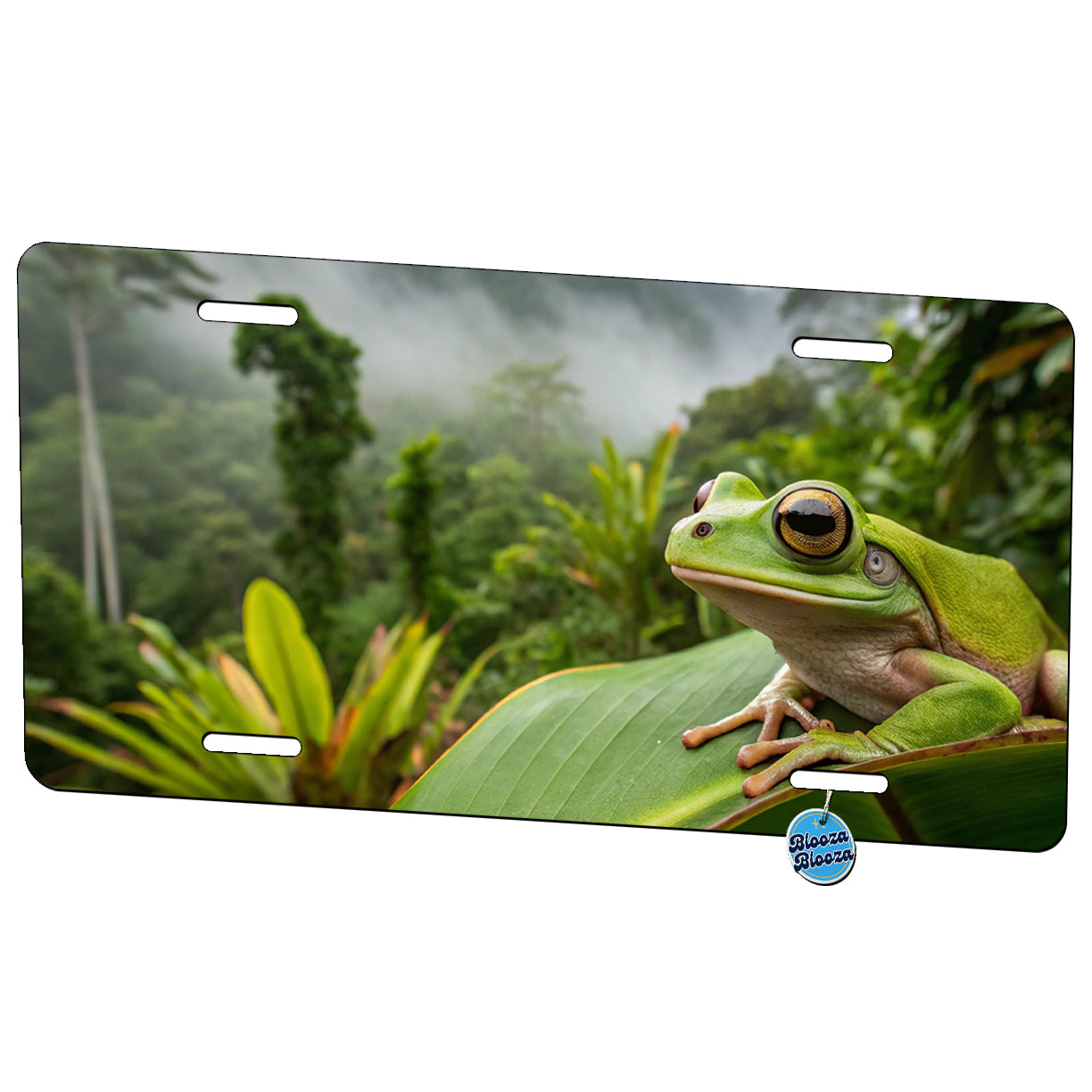 Puerto Rico Frog On Leaf Metal Vanity Novelty Tag License Plate for Trucks Cars SUVs