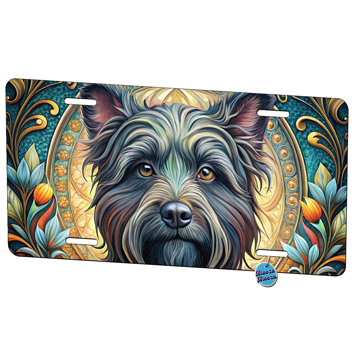 Affenpinscher Dog Art Nouveau Metal Vanity Novelty Tag License Plate for Trucks Cars SUVs