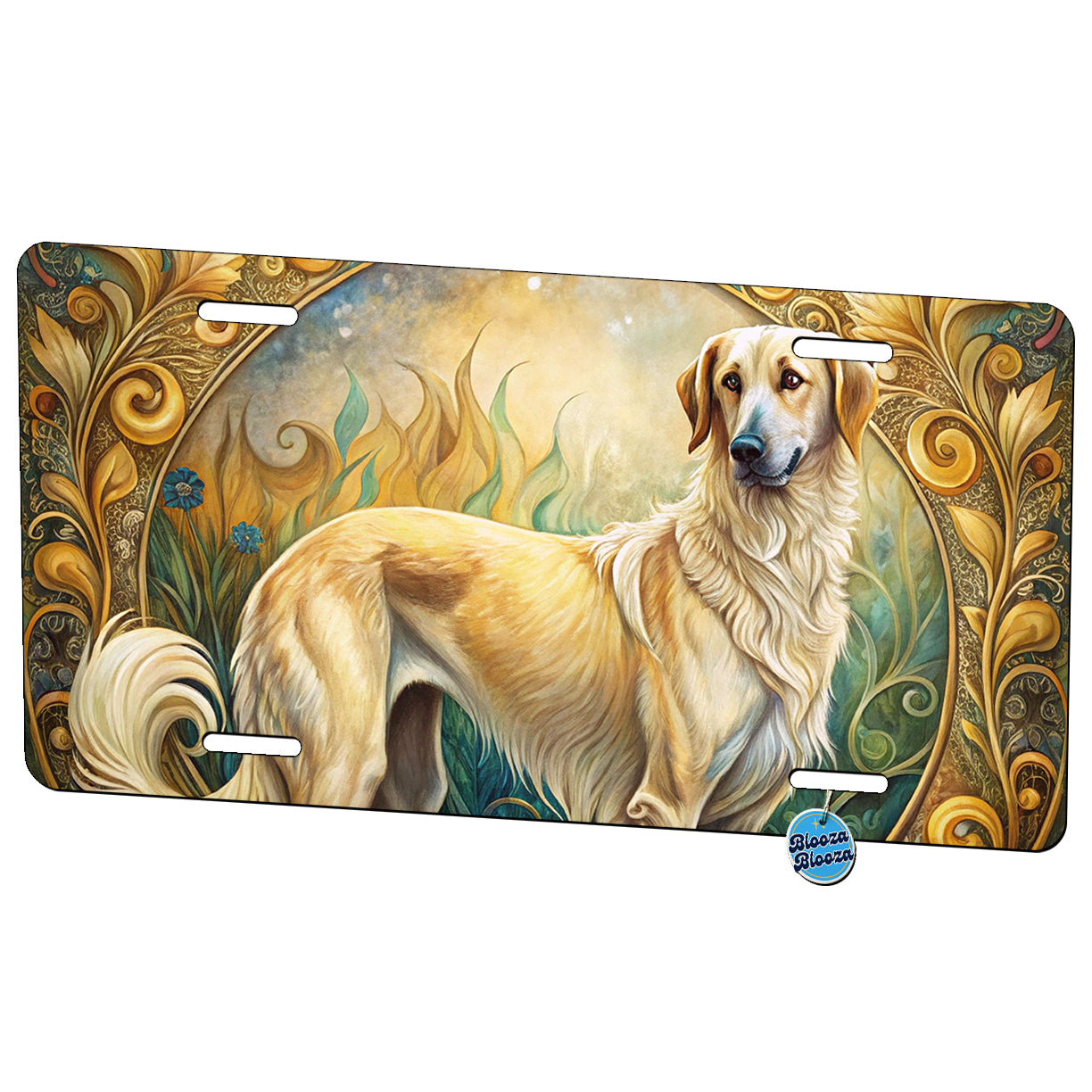 Anatolian Shepherd Dog Art Nouveau Metal Vanity Novelty Tag License Plate for Trucks Cars SUVs