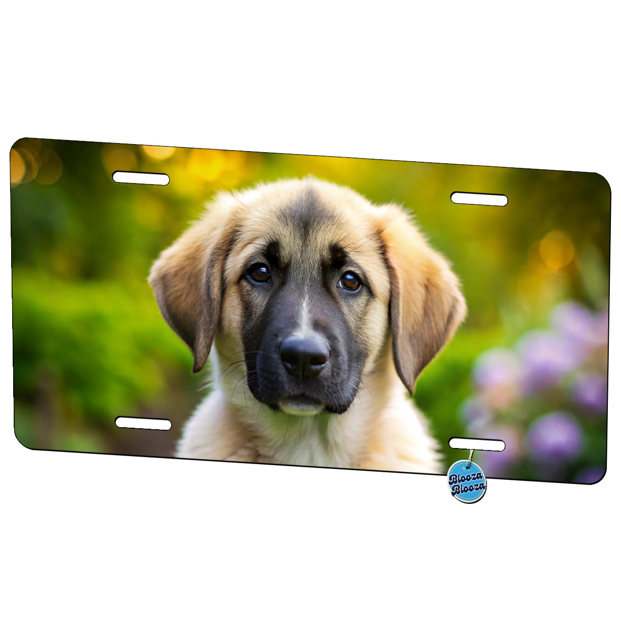 Anatolian Shepherd Dog Puppy Photo Metal Vanity Novelty Tag License Plate for Trucks Cars SUVs