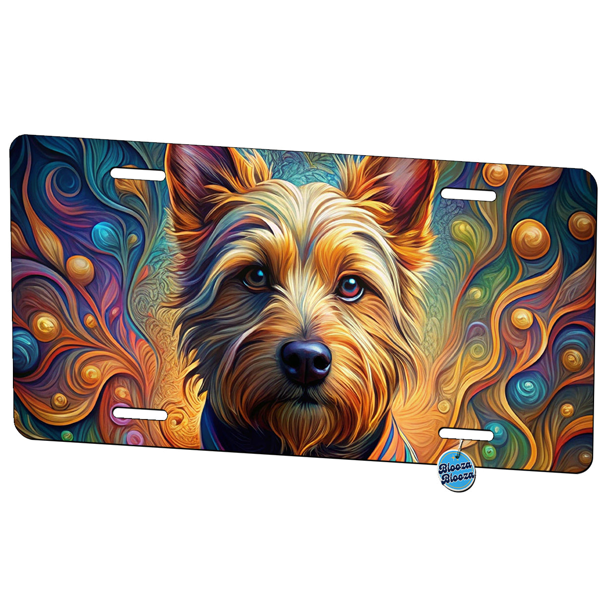 Australian Terrier Dog Art Nouveau Metal Vanity Novelty Tag License Plate for Trucks Cars SUVs