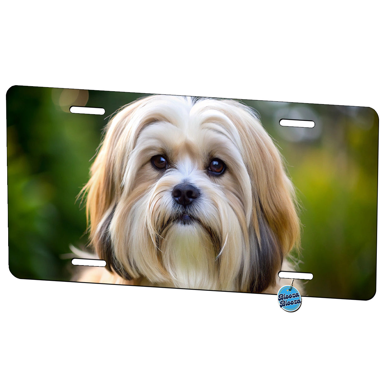 Lhasa Apso Dog Photo Metal Vanity Novelty Tag License Plate for Trucks Cars SUVs