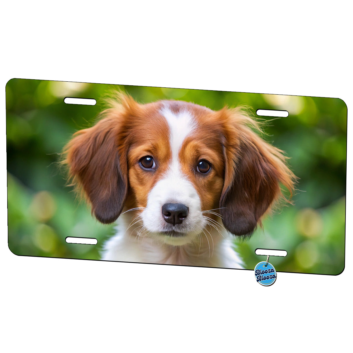 Nederlandse Kooikerhondje Dog Puppy Photo Metal Vanity Novelty Tag License Plate for Trucks Cars SUVs