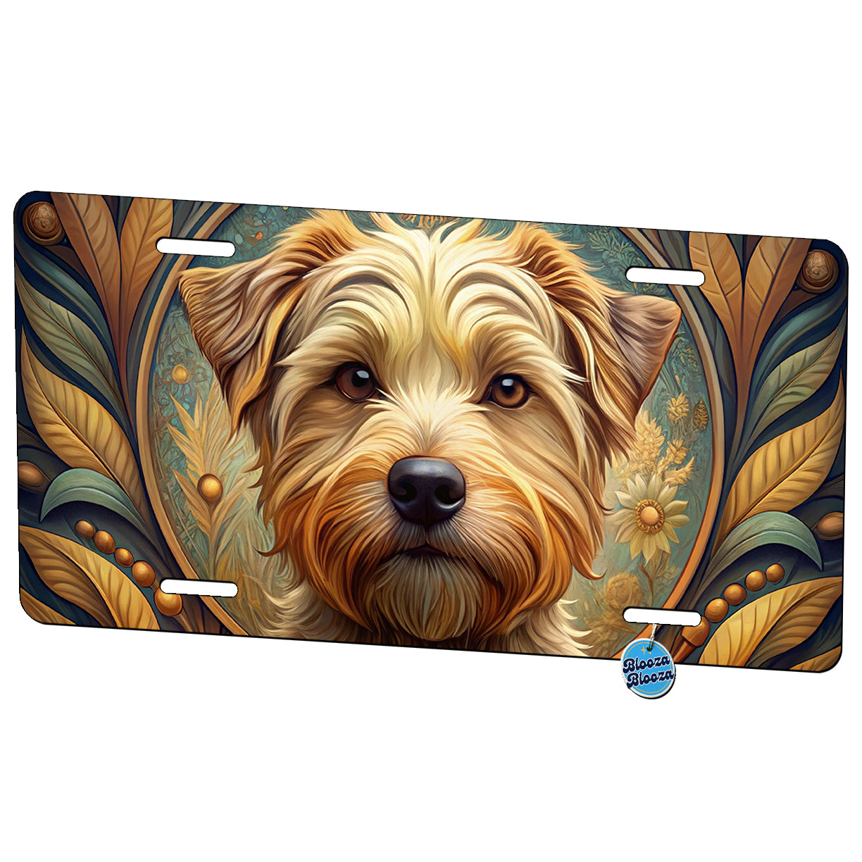 Norfolk Terrier Dog Art Nouveau Metal Vanity Novelty Tag License Plate for Trucks Cars SUVs