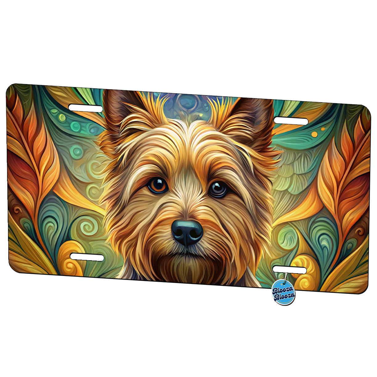 Norwich Terrier Dog Art Nouveau Metal Vanity Novelty Tag License Plate for Trucks Cars SUVs