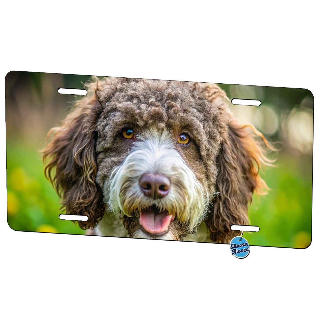 Spanish Water Dog Photo Metal Vanity Novelty Tag License Plate for Trucks Cars SUVs